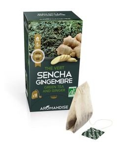 Thé Sencha Gingembre BIO, 18&nbsp;sachets